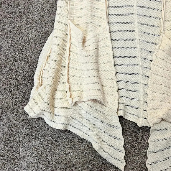 Anthropologie Guinevere Womens Open Cardigan Cashmere Organic Autumn Cream Sz M - Picture 2 of 12